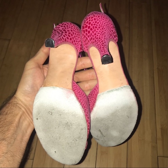 Flabella Fuchsia Snake Argentina Tango Dance Heels - Picture 12 of 15